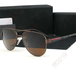 클래식 레트로 편광 파일럿 선글라스 남성 브랜드 디자이너 Linea Rossa Eyewear Collection Sun Glasses Male Square Metail FR340A