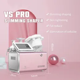 Upgraded V5Pro Body Slimming 40Khz Cavitation Liposuction Equipment 3 Handles HIFU Ultrasound RF Skin Tightening Collagen Rebuild Warm Massager