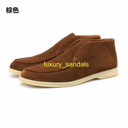 Open Walk Chukka Boots 디자이너 Loropinas Shoes Loropinas Unisex Flat Short Boots LP Short Boots All Seasons Casual Deep Mouth Overize Loafers HBSB