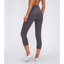 lu align lu pant yoga women's pants leggings leggings fitness sport womens clothing outdoor Jogging hips Elastic Porce Time Lemon Workout Gry llを持ち上げる