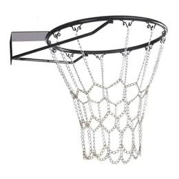 Basketball Net Alloy Chain Basketball Hoop Mesh Net Outdoor Sports Accessory Thicken Durable Metal Basketball Rim Target Net 231220