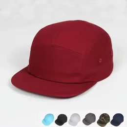 Ballkappen 2023 Kurze Krempe Baumwolle Fünf Panel Camoufalge Baseballkappe Snapback Knochen Gorras Camo Hip Hop Schwarz Rot Hut für Männer Frauen