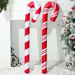 Upgrade 90cm Inflatable Christmas Candy Cane Stick Balloons Outdoor Candy Canes Decor for Xmas Decoration Supplies 2023 Navidad Gifts