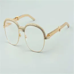 20 - Verkauf hochwertiger Edelstahl-Brillen, hochwertiger Diamant-Augenbrauenrahmen 1116728-A, Größe 60-18-140 mm256F