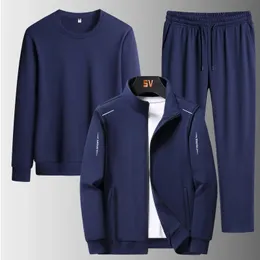 Мужской спортивный костюм, куртка, мужской комплект, большой размер 6XL, 7XL, 8XL, модный осенне-зимний костюм Homme, толстовка, спортивные штаны, мужские s 231220