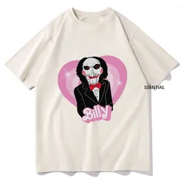 Мужские футболки Saw Jigsaw Billy Shirt Винтажная забавная мужская/женская эстетичная футболка унисекс, хлопковые футболки высокого качества, классическая одежда для Хэллоуина
