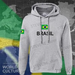 Herrtröjor tröjor Brasilien Hoodie Men Sweatshirt Sweat New Streetwear 2021 Topps Jerseys Klädtraktioner Nation Brasiliansk flagga Brasil Fleece BR T231220