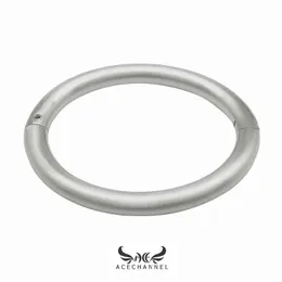 Acechannel Matt gebürsteter Edelstahl, abschließbare Handgelenk- und Fußfesseln, Armreif, Stahlhandgelenke, Modeschmuck, Armbänder, Manschette Q072429