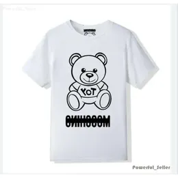 Love Moschino T Shirt Men's 2023 Moschino Designer High-Grade Women's Cotton Polo Bear Seater Tシャツとスタイルクルーネック半袖1634