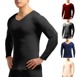 Men's Thermal Underwear Winter Thermal Underwear Shirt V Neck Men Underwear Sets Sweat Quick Drying Thermo Men Clothing Pajamas Sleepwear 231220