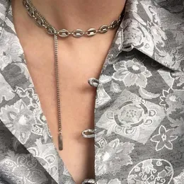 justine clenquet Stitching pig nose chain fashionable clavicle chain fashion personality hip hop punk men and women Necklace 7 sty2135