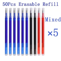 50 PCSSet 07mm Magic Erasable Pen Pen Rean för Pilot Frixion Bluebblackred Ink Office Writing Accessories School Stationery 231220