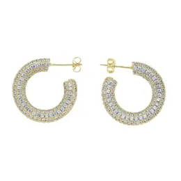 Haute qualité Prévenir l'allergie cercle micro complet CZ boucles d'oreilles femmes bijoux à la mode Vintage Simple O en forme de fête accessoires cadeaux 3252