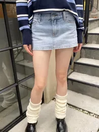 Röcke American Vintage Denim Mini Frauen Sommer Hohe Taille Gerade Y2k Kurze Falda Weibliche Streetwear Fashion Baumwolle Rock Chic