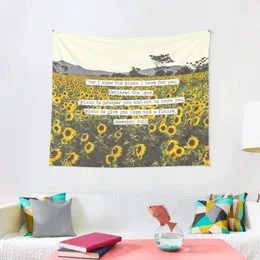 Tapissries Jeremiah Sunflowers Tapestry Japanese Room Decor Söta saker matta på väggens estetik