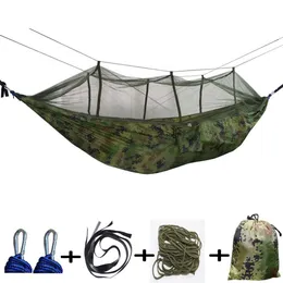 Mosquito Net Outdoor Double Hammock Holiday Beach Mosquito Net Parachute Cloth Hammock2933