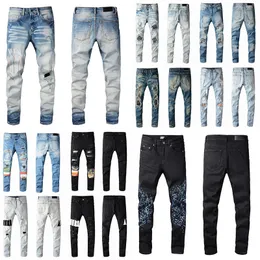 Modische Jeans für Herren, schwarz, zerrissen, Biker-Slim-Fit, Biker-Denim für Herren, modische schwarze Hose für Herren, K2