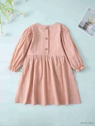 Girl's Dresses Spring/Autumn New Style Lantern Long Sleeve Versatile Cotton Dress for Girls Ins Korean/Japanese Casual Princess Dress