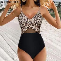 Wear RXRXCOCO OnePiece Swimsuit Solid Swimwear Sexy Push Up Women Bodysuit Seethrough Backless Beachwear Female Bathing Suits 2022