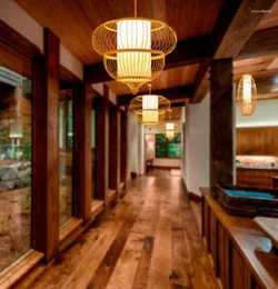 Pendant Lamps El Rooms Bedrooms Kitchens And Living Are Made Of Wood Bamboo Led Japanese Pumpkin Lights.