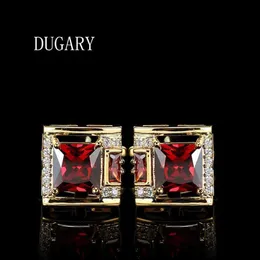 DUGARY Luxury shirt for men's Brand buttons cuff links gemelos High Quality crystal wedding abotoaduras Jewelry250L