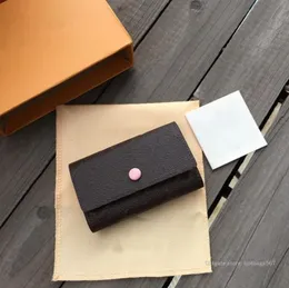 Hochwertige Modedesigner Schlüsselmappen Damen Herren Schlüsselhalter Taschen mit Box Blumen Buchstaben Gitter Luxus Großhandel