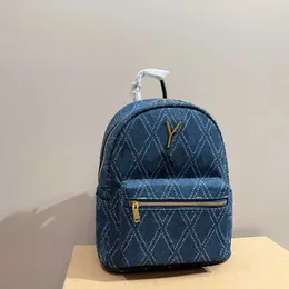 Små ryggsäckböcker Laptop Bag Denim Designer Ryggsäckar kvinnor tjej skolväska vintage yprint back pack gata mens bokväska trevligt ww