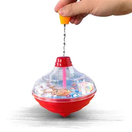Brinquedo giratório com LED e música Pegtop Hand Spinner Gyro Presente para crianças Brinquedos educativos Padrão de jardim de infância Tops 231220