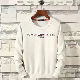 Tommyhilfiger Hoodie Designer Luxus Mode Mann Herbst Winter Pullover Langarm Baumwolle Rundhals Lose Buchstaben Stickerei Hoodie 1382