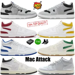 MAC Attack Qs Mens Women Cactus Mac Red Crush Light Smoke Gray Shoes Red Crush Mens Womens Sports Low Sneakers 36-45