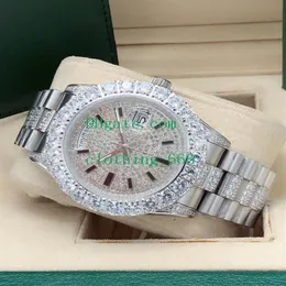 9 Style Saat Erkekleri Otomatik Mekanik Hareket 43mm 228349 116300 Tam buzlu Full vs Biger Diamond Moda Erkek Lüks Saatler199G