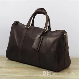 2019 New Fashion Men Lomen Travel Bag Duffle Bag Leather Luggage Handbags大容量スポーツバッグ62cm242p