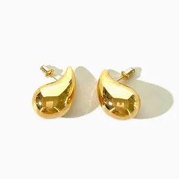 스터드 Peri Sbox Light Weight CCB Gold Plated Water Drop Earring for Women Statment Chunky Dome 눈물 Kylie Jenner 231219