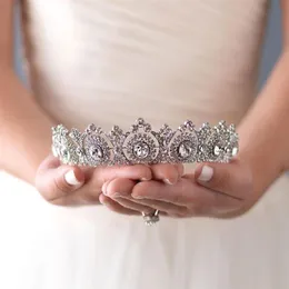 Nuevo estilo occidental corona nupcial diadema hermosa novia de cristal tocado accesorios para el cabello tiaras de boda joyería para el cabello regalo de fiesta 2744