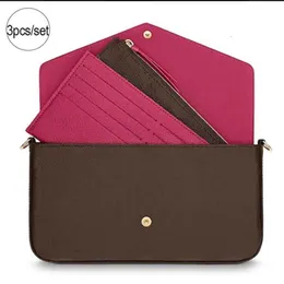 Carteira PU couro 3pcs Conjunto 2020 Novo moda mulher carteira bolsa