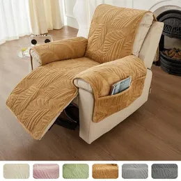 Chair Covers Leaves Jacquard Recliner Sofa For Living Room Solid Color Pet Kids Mat Non-Slip Couch Armchair Slipcovers Protector