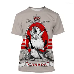 Männer T Shirts Kanada Biber Hemd Flagge 3D Print Streetwear Mann Frau Oansatz T-shirts Harajuku Tees Tops Kinder Kleidung