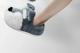 Hausschuhe A705ZXW Schnauzer Damen lebensechtes Tier Home Fury Loafer Mule Schuhe Familie Passend für den Innenbereich