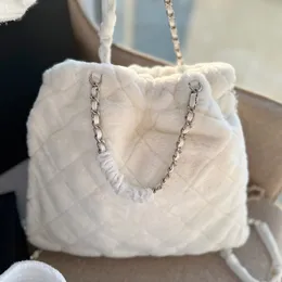 Channel Plush backpack Coco neige23 totes bags hobo Black White Messenger Women Shoulder Bags Diamond Lattice Handle String bag