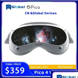 3D-очки оригинальные гарнитуры Pico 4 Vr Cn Allinone 8G256G Fov105 Виртуальная реальность 4K Smart Pico4 Поддержка Steam 231117 Прямая доставка E Dha0K
