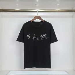 Diseñador de lujo balans clásico 2023 camiseta de manga corta unisex algodón graffiti letra pegatina casual top