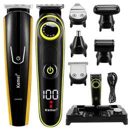 Electric Hair Clipper Multifunktionell trimmer för män Electric Shaver Men s Razor Nose Kemei Hair Cutting Machine 231220