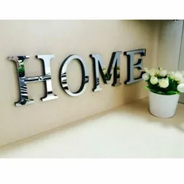 Wall Stickers 3D Acrylic Mirror Letters Love Home Furniture Tiles DIY Art Decor Living Room Decorative232x