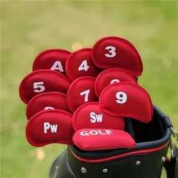 Other Golf Products 10 Pcs Club Head Covers Iron Putter Cover Headcover Set Outdoor Sport Accessoires 231219