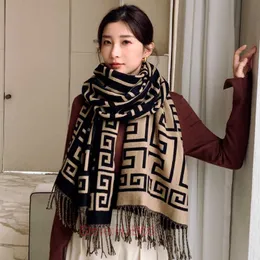 Scarves Cashmere Scarf Women's Autumn/winter Thickened Long Winter Korean Wool Large Shawl 2023 New Product Irj2