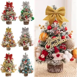 Dekoracje świąteczne 45 cm Mini Tree Home Desktop Małe ozdoby Rok Navidad Gifts Festival Party Materiały