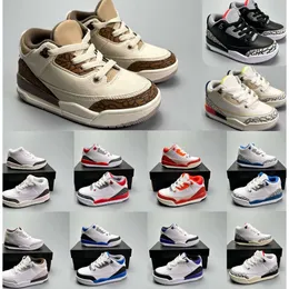 "Sapatos infantis elegantes e confortáveis: tênis infantis Jumpman 3 para meninos 3s para jogos de basquete, calçados esportivos infantis de grife para meninas e meninos"
