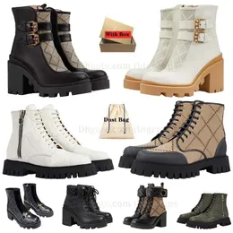 Designer Boots Martin Boots Womens Boot High Heel Tall Leather Desert Ankle Boots Zipper Rubber Boot Lace-Up Boot Combat Fashion Oxford Winter Snow Booties Vintage