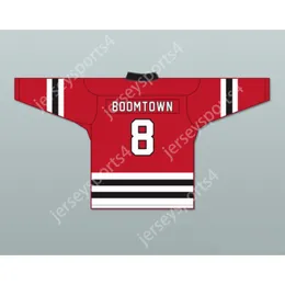 Custom BOOMTOWN 8 LETTERKENNY IRISH HOCKEY JERSEY NEW Top Stitched S-M-L-XL-XXL-3XL-4XL-5XL-6XL