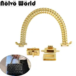 أكياس أجزاء الإكسسوارات 2 4 10sets K Gold Metal Locks مقبض للنساء أكياس الكتف محفظة Twist Lock Handbags استبدال الأجهزة DIY 231219